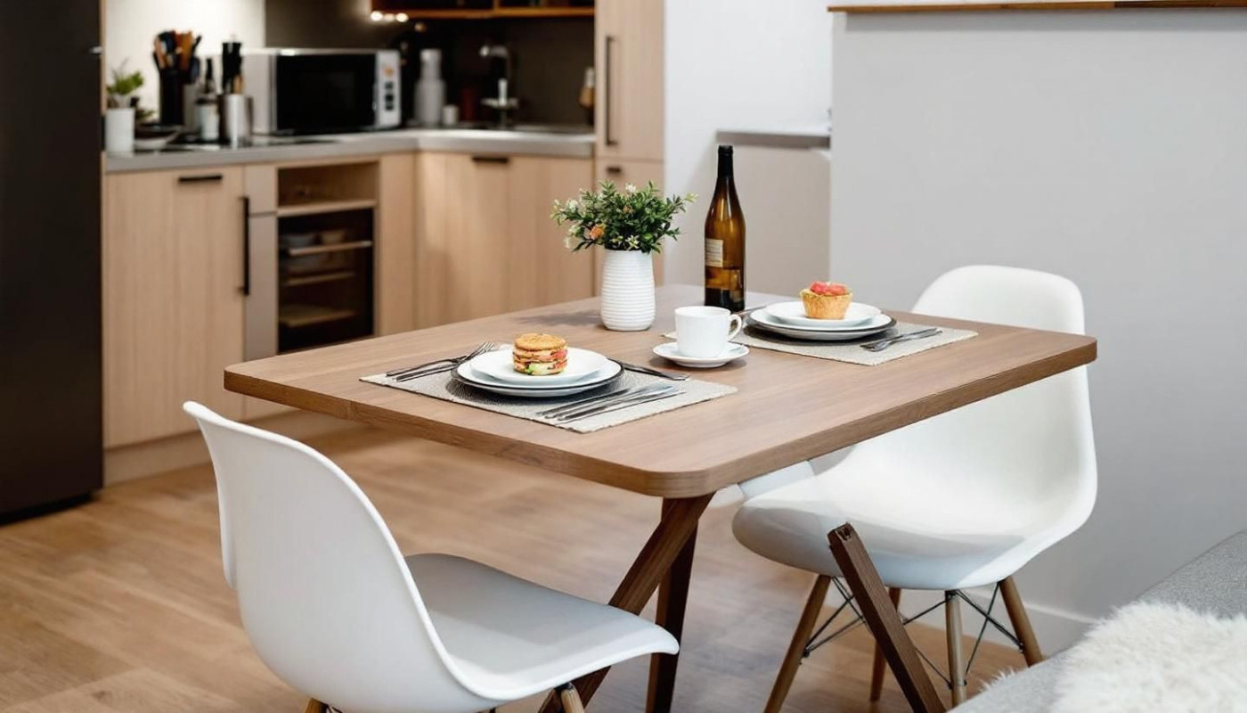 Comment intégrer durablement une table à manger dans un petit espace
